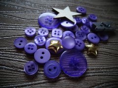 Set of buttons and decor "ScrapEgo" Purple mix