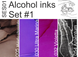 Set #1 Alcohol inks 10ml + Blender 120ml SES01