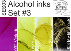 Set #3 Alcohol inks 10ml + Blender 120ml SES03