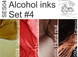 Set #4 Alcohol inks 10ml + Blender 120ml SES04