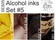 Set #5 Alcohol inks 10ml + Blender 120ml SES05