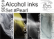 Set #Pearl Alcohol inks 10ml + Blender 120ml SES19