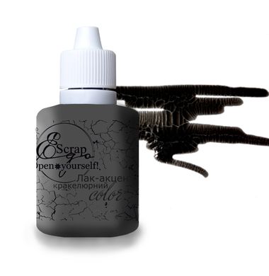 LACQUER ACCENT CRACKLE "ScrapEgo" CROW WING 30ml