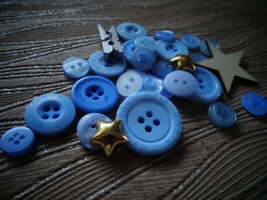 Set of buttons and decor "ScrapEgo" Blue mix
