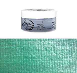 Decorative acrylic paint ScrapEgo "Pearl & Metallic" EVENING EMERALD 50ml