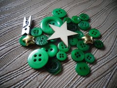 Set of buttons and decor "ScrapEgo" Green mix