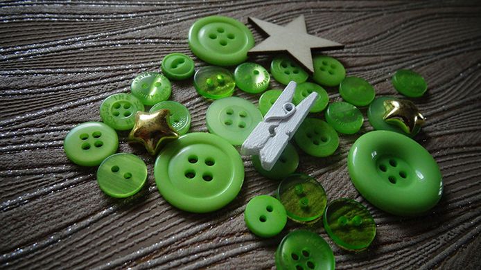 Set of buttons and decor "ScrapEgo" Light green mix