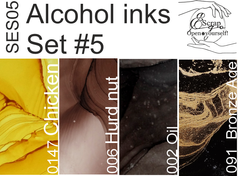 Set #5 Alcohol inks 10ml + Blender 120ml SES05