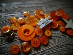 Set of buttons and decor "ScrapEgo" Orange mix