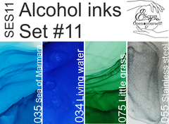 Set #11 Alcohol inks 10ml + Blender 120ml SES11