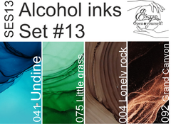 Set #13 Alcohol inks 10ml + Blender 120ml SES13