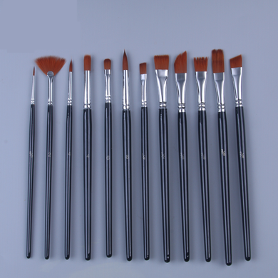 Paint nylon brushes set 12pcs