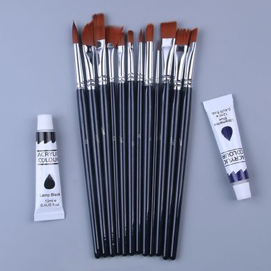 Paint nylon brushes set 12pcs