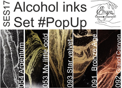 Set #PopUp Alcohol inks 10ml + Blender 120ml SES17