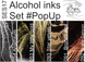 Set#PopUp Набір алкогольних чорнил 10ml + розчинник 120ml SES17
