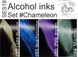 Set#Chameleon Набір алкогольних чорнил 10ml + розчинник 120ml SES18