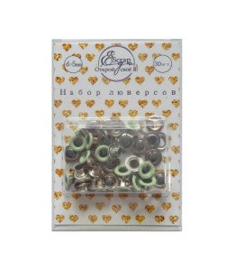 Sets of eyelets "ScrapEgo" Light green (mint) enamel