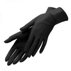 Перчатки нитриловые чёрные, размер М