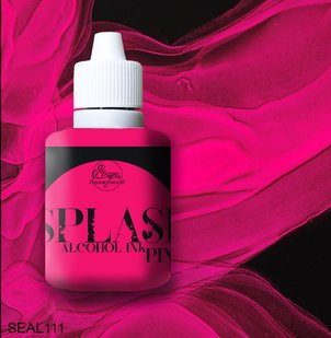 Алкогольні чорнилa "SPLASH" Pink від ТМ "ScrapEgo" (флуоресцентні, 2 в 1) 30ml