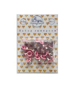 Eyelet sets "ScrapEgo" Pink enamel